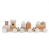 label Label houten blokkentrein nougat met naam
